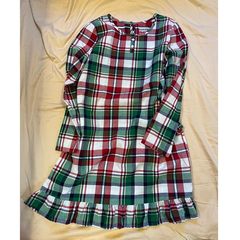 Jammies For Your Families Plaid Nightgown Girls XL 14/16 NWT